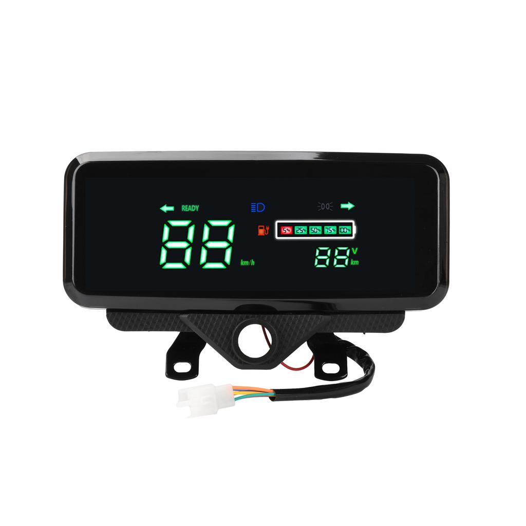 Panel de Instrumentos con Pantalla LCD 48-72V para Triciclo Eléctrico E-Bike Indicador de Batería Velocímetro Panel Impermeable con Alimentación