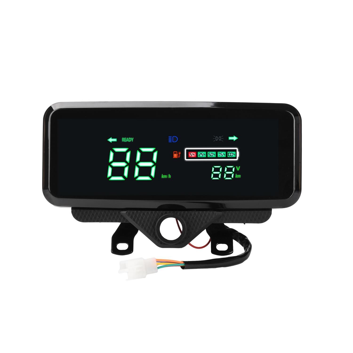 

LCD Display Instrument Cluster 48-72V for Electric Tricycle E-BikeBattery Indicator Speedometer Waterproof Dashboard with Power