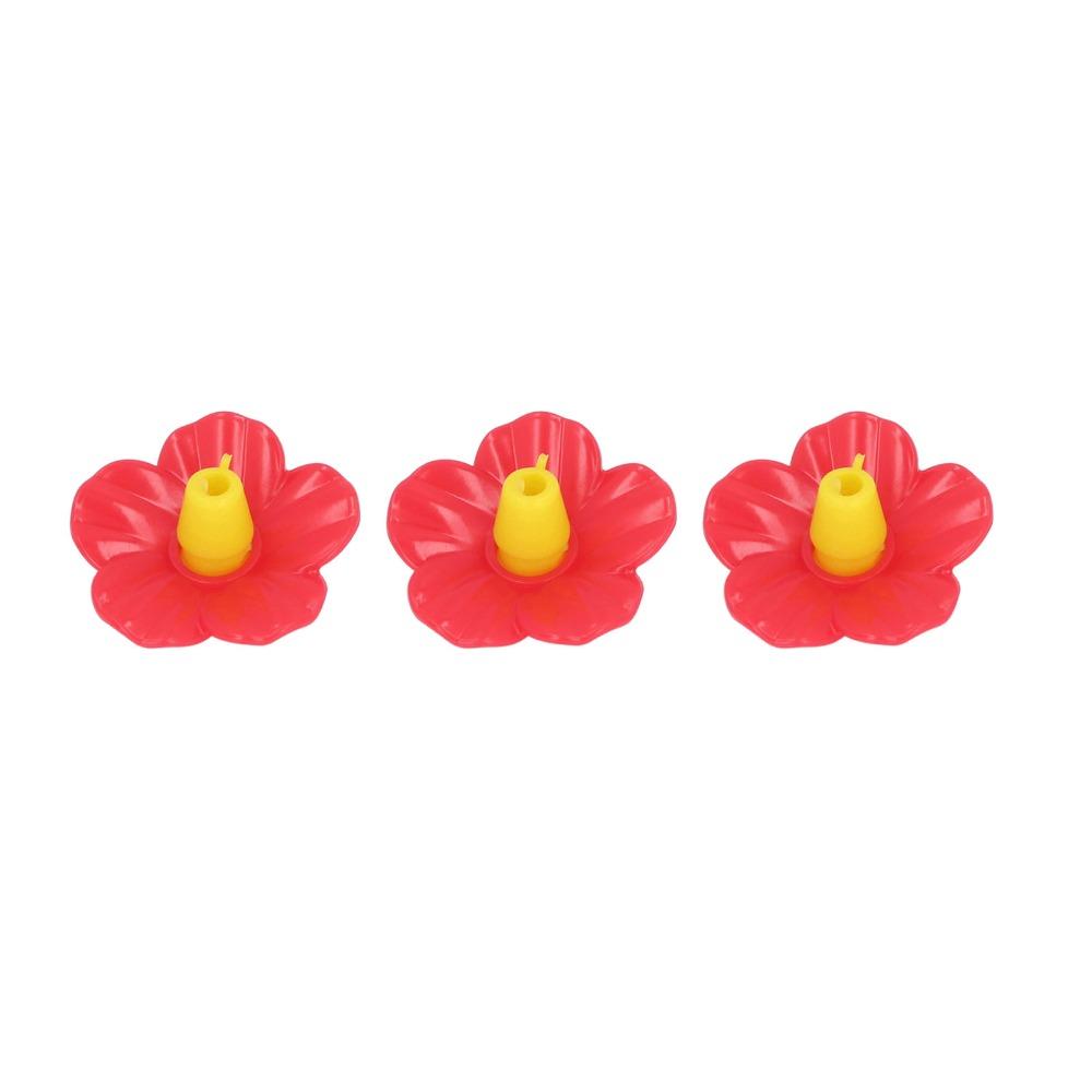 24pcs Red Color Hummingbird Feeder Replacement Flowers Bird Feeder Replacement