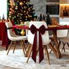 Weihnachts-Samt-Stuhl-Schleifen Krawatten Stuhllehnen-Bänder Schärpen Set für Hochzeiten und Veranstaltungen zur Verschönerung der Veranstaltungsorte