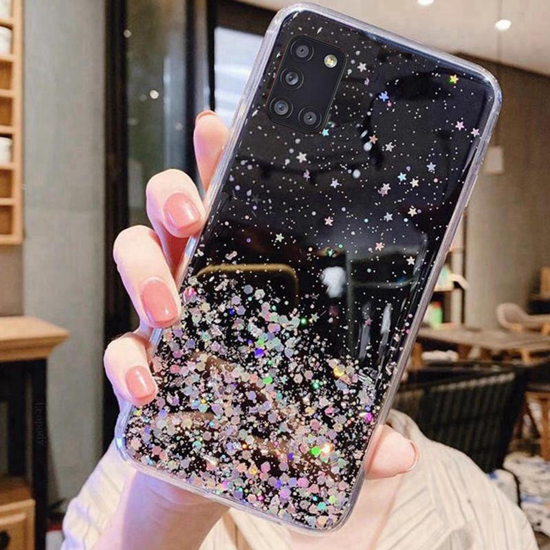 For Samsung SM-A315F/DS A315G/DS A315F A315 Back Cover Glitter Phone Case for Samsung Galaxy A31 Silicone Cover Candy Coque Capa