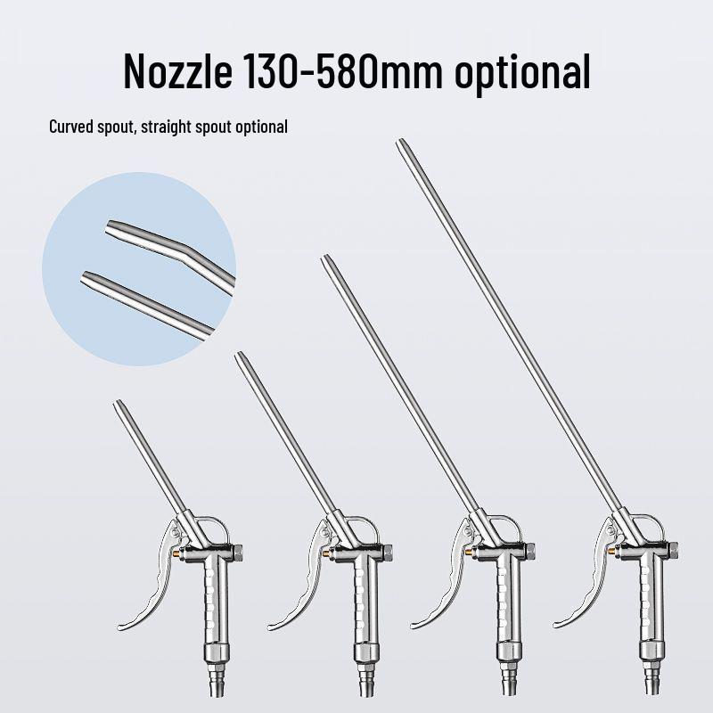 Stainless Steel Leak-Proof Dust Blowing Gun with Long Nozzle and Strong Blowing Force