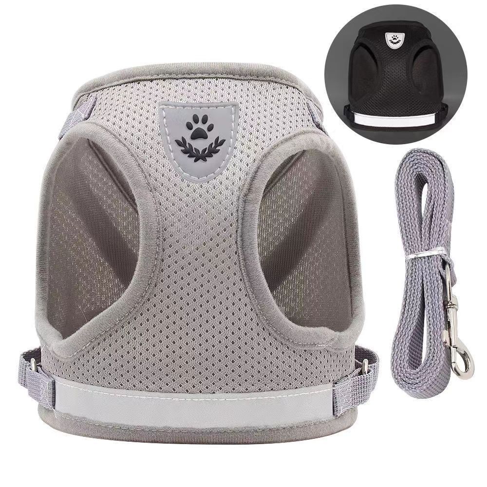 Polyester Pet Chest Strap Mesh Pet Vest Harness Dog Cat Accessories Cat Dog Harness  Pet