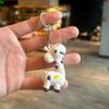 Cute Giraffe Three-dimensional Keychain Doll Car Keychain Couple Bag Small Pendant Street Stall Gift