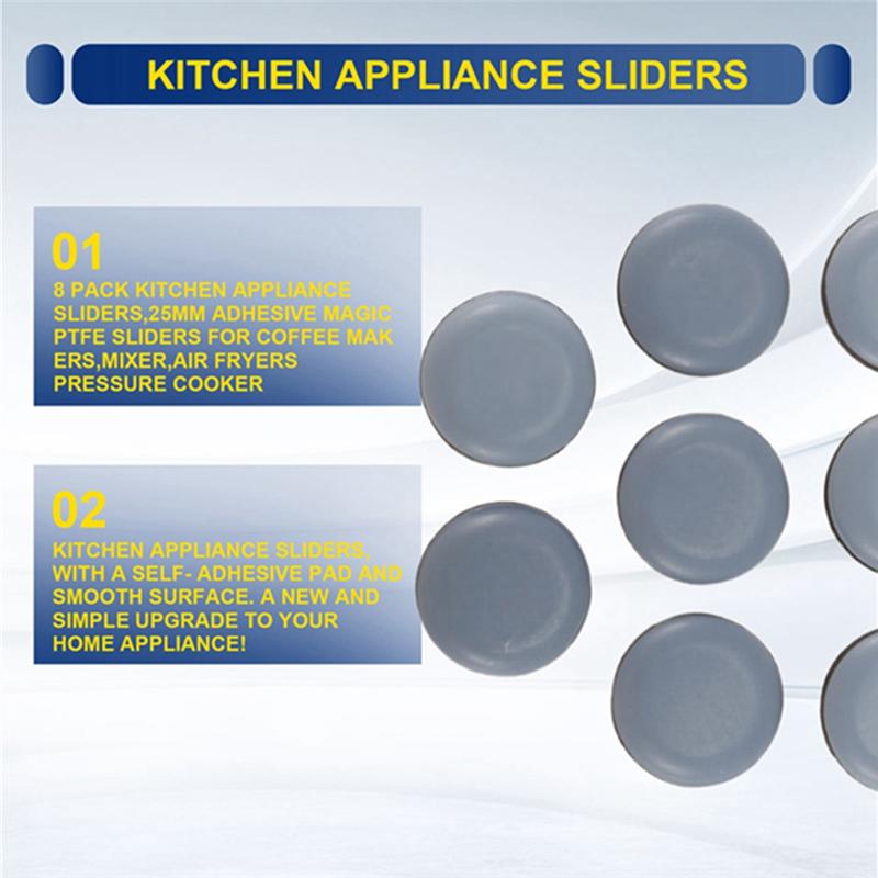B97A-Small For Kitchen Finds 24 PCS Self-Adhesive Appliance Sliders Slider Hacks For Kitchen Easy To Move