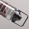 1pc-Transparent Sports Water Bottle with Time Marker & Straw Handle - Perfect for Large Sip, Leak-Proof, ldeal for Gym, Fitness