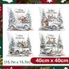 Christmas Bunny Gift Delivery Pillowcase Bedroom Sofa Cushion Cover 100% Polyester Living Room Cushion Pillowcase Home Decor