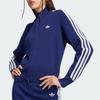 Women's Adidas Originals Jackets Women's Dark Blue/White Turtleneck Moderate Straight Fit