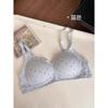 Womens Colorful Dot Print Wireless Comfort Bra