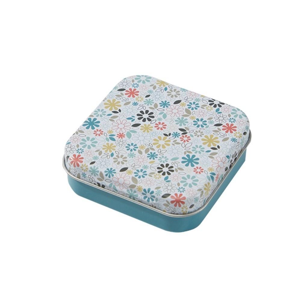 Eco-Friendly Candy Storage Box Square Shape Durable Flip Top Tin Box Metal Material Mini Sealed Jars for Home Organization