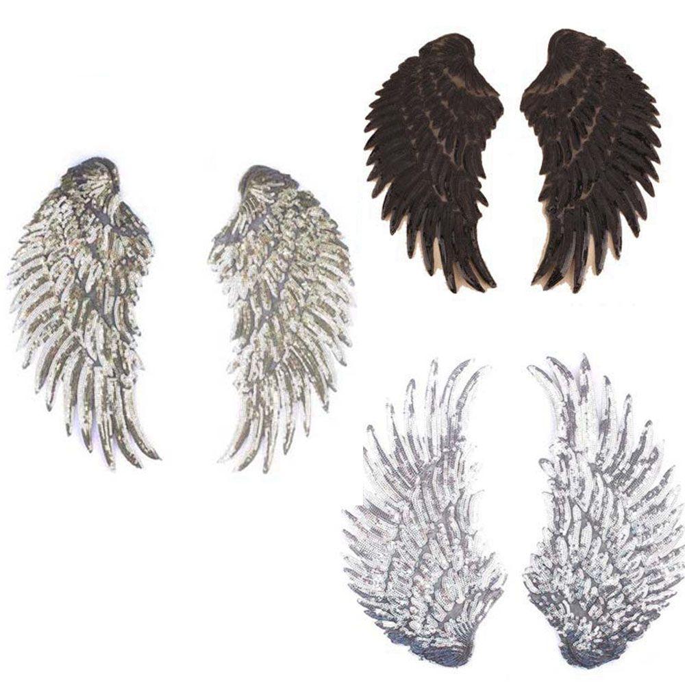 

Золотые модные аппликации с пайетками-перьями, пришитые термоклеем, аксессуары для одежды серебряный