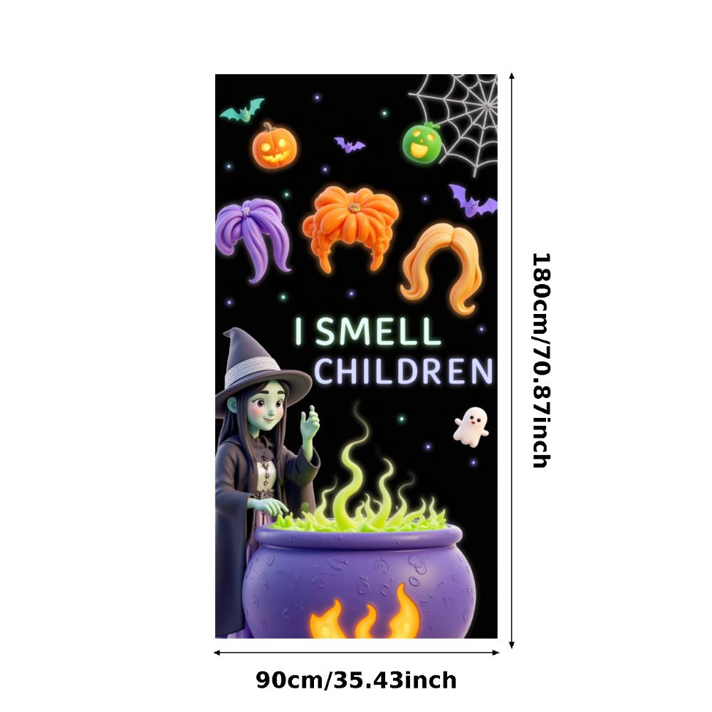 Halloween Banner Kessel Kürbis Banner Halloween Party Banner Farbenfrohes Design für Halloween Party Themenparty