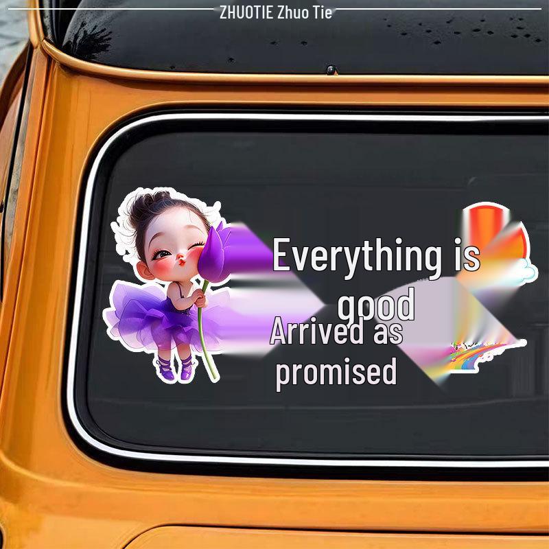 Inspirational 'All Good Things Come as Promised' Car Windshield Sticker