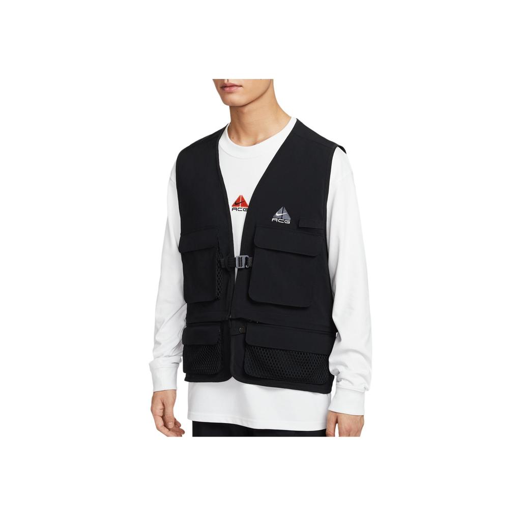Nike SS25 ACG Black Iguana Removable Logo Panel Loose Fit Sleeveless Vest Men Vests Coal-Black HJ2878-010