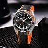 QINGXIYA Sports Men's Quartz Watch, Waterproof Silicone Strap with Calendar