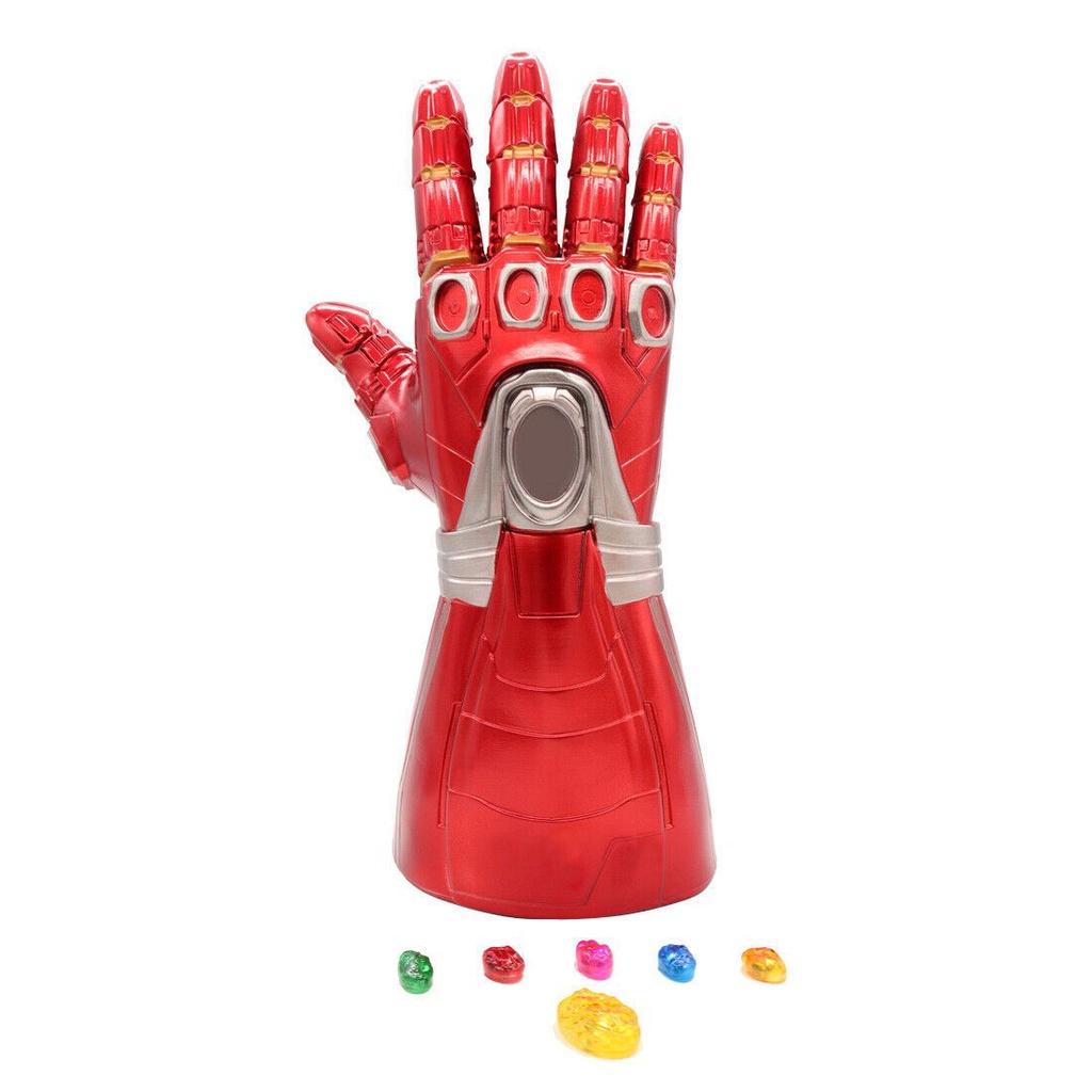 Iron Man LED-Handschuhe mit abnehmbaren Steinen für das ultimative Cosplay-Erlebnis