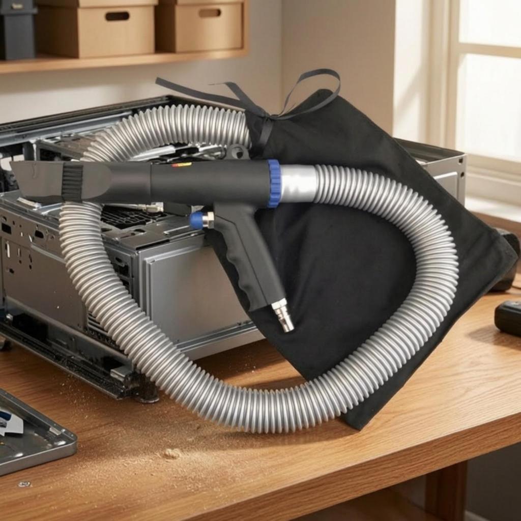 Air-Powered Blow-and-Vacuum Cleaning Lightweight for Mechanics, Detailers