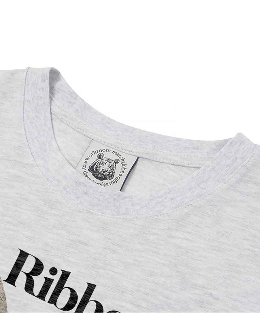 MATCHGLOBE The Ribbon Oversized Tee (Light Melange)