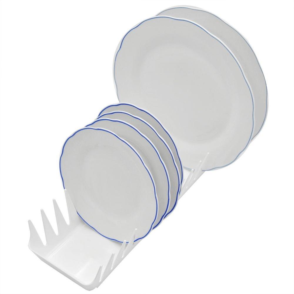 Plate Stand Lids Kitchen Organizer Dishes Drying Rack Drainer