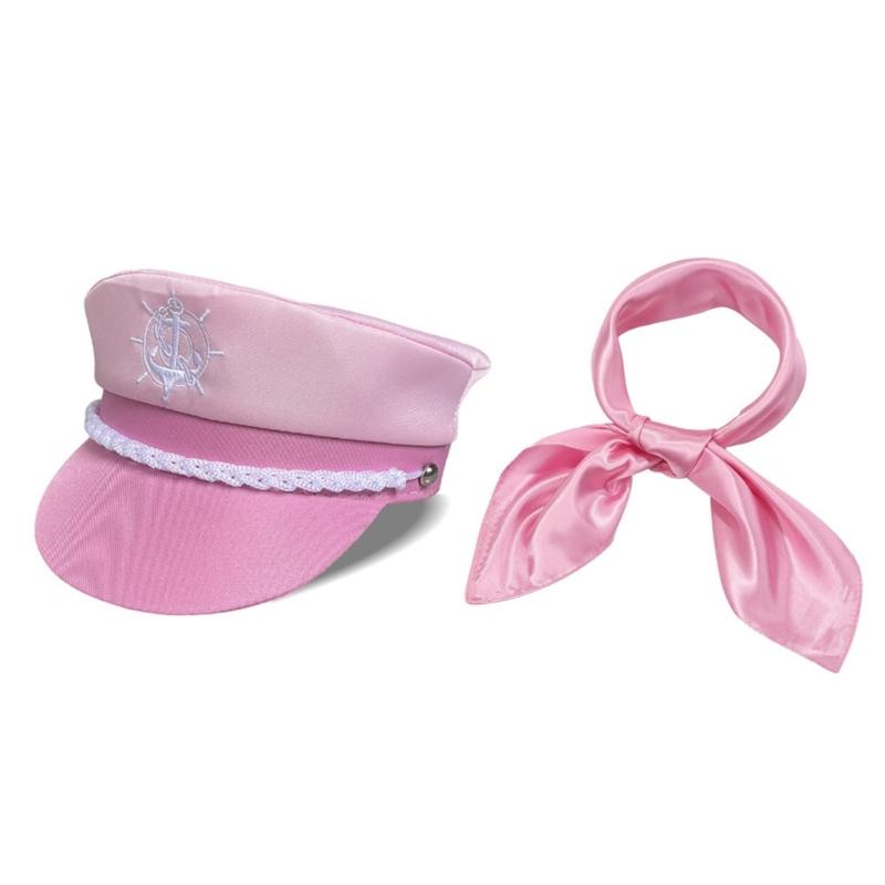 Yacht Captain Costume with Captain Caps Scarf Sunglasses Accessories Boat Costume for Women Captain Dressing up Party