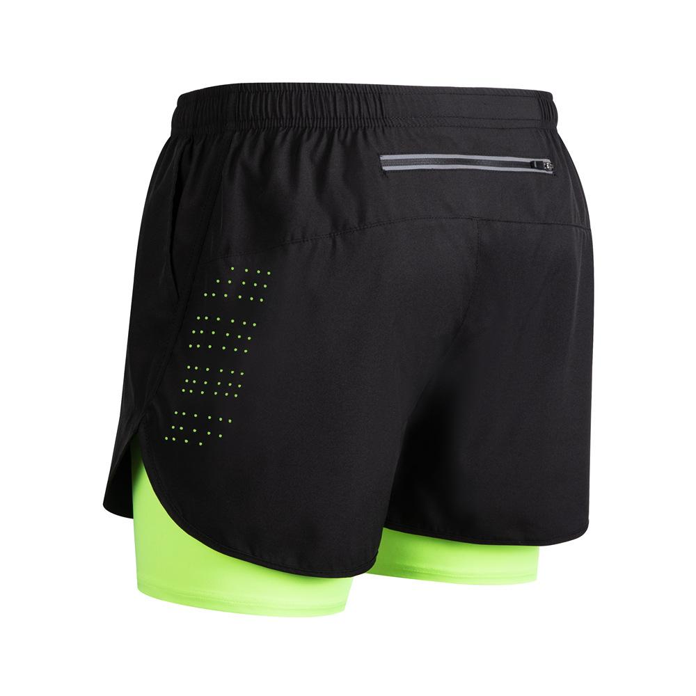 Crazy Muscle Herren Sportshorts mit doppelt gefütterten Fitness-Shorts, locker, atmungsaktiv, schnelltrocknend