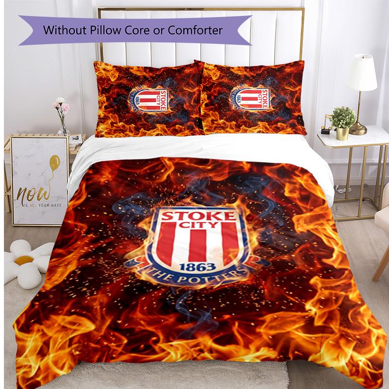 Southampton Football Printed 3 Pieces Bedding Set, Comfortable Skin Friendly Bedroom Duvet Cover Set