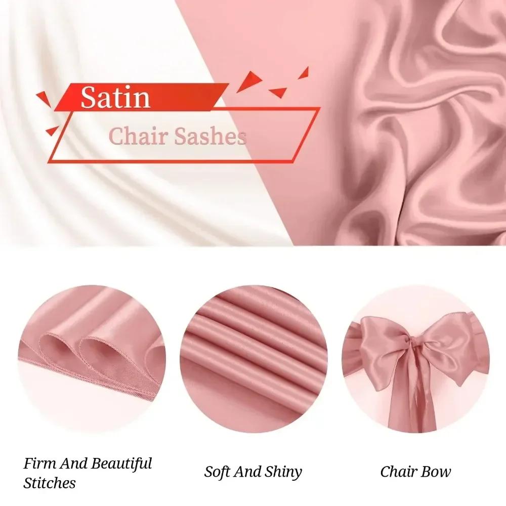 Wedding Decoration Satin Chair Sash Colour Design Bow Tie Birthday Party Festival Hotel Show Shiny Look Luxury Dining Room