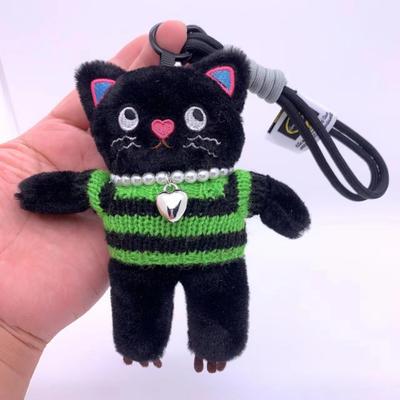 15cm Kawaii Cat Plush Keychain Pink Cat Plush Pendant Animals Doll Keyring Car Key Decorations Dolls Girl Women Bag Accessorie