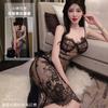 Sexy lingerie suspenders pajamas set sexy transparent lace uniform seduction dress