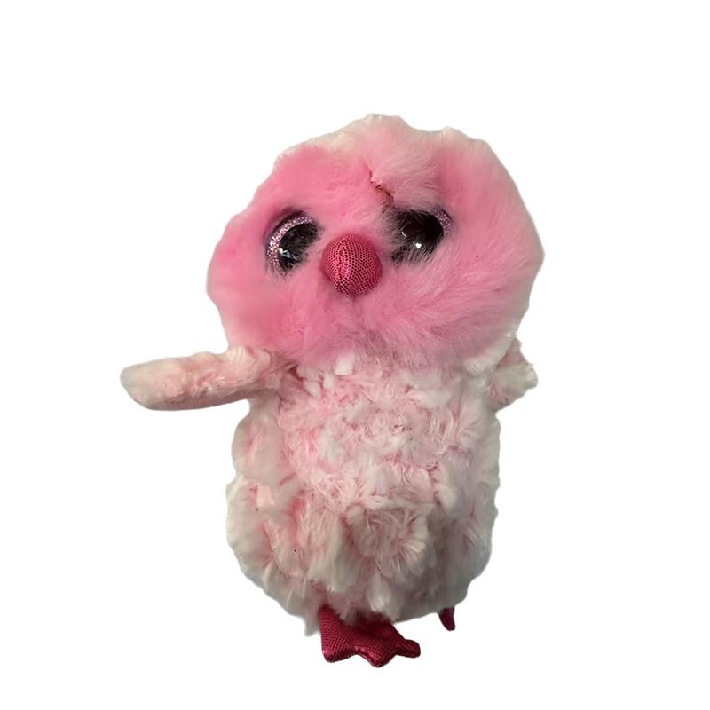 Cute Big-eyed Plush Dog Poodle Chihuahua Husky Doll Christmas Kids Gift Toy Pink Owl