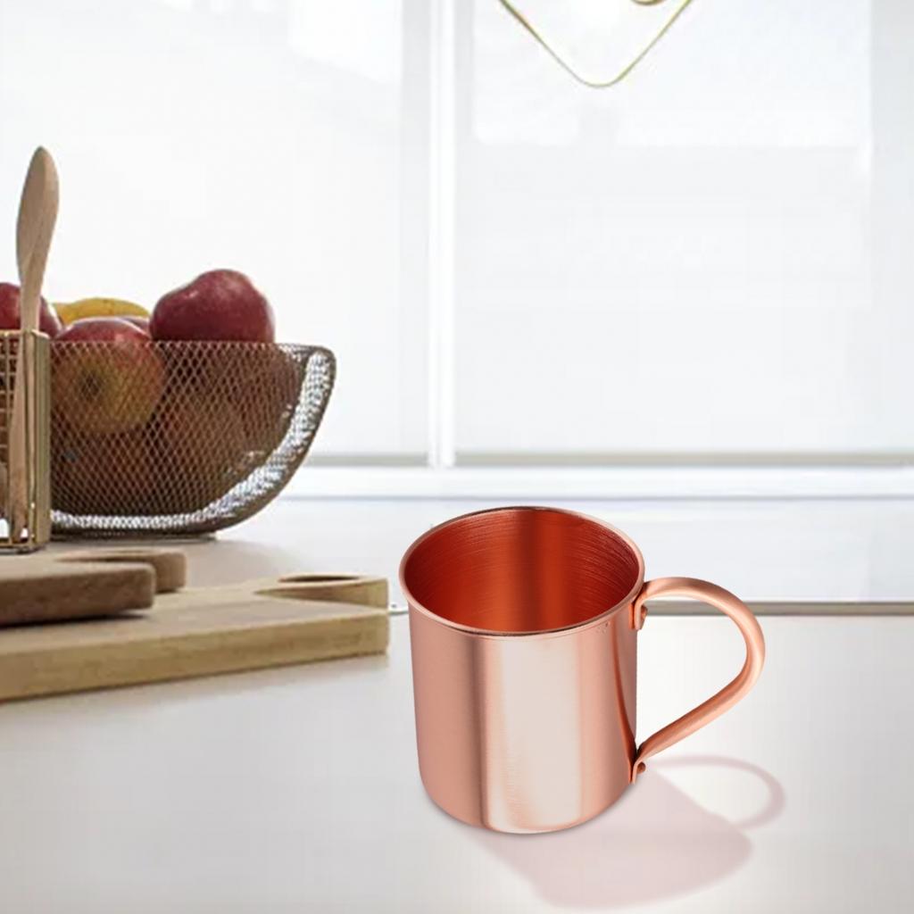 Schlanke und stilvolle 450 ml Tasse Kupferbecher Reiner Kupferbecher