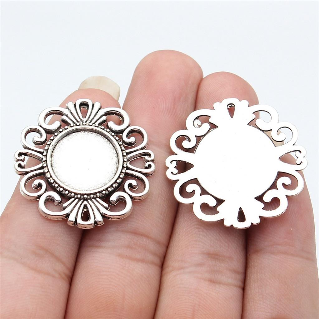 Accessories Parts Fit Round 16Mm Glass Cabochon Base Setting Tray Minimalist Jewelry Components QA017