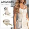 Magnetic Closure Cover for Phone 16 Series Kickstand Case with Card Holder Lanyard Shoulder Strap