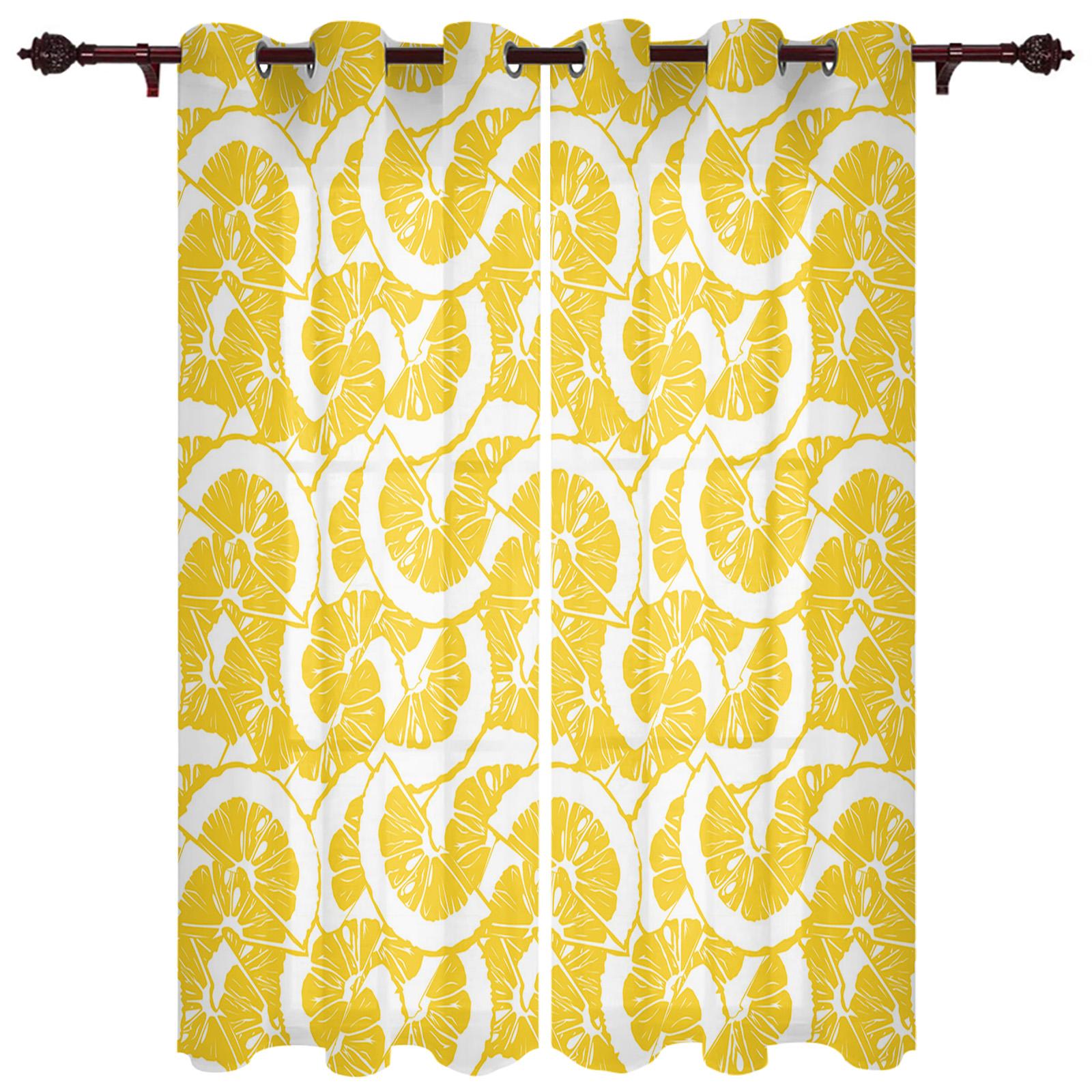 Спальня Кухня Роскошные Шторы Фрукты Лимон Цветы Оконные Шторы Предметы Украшения — фото 5