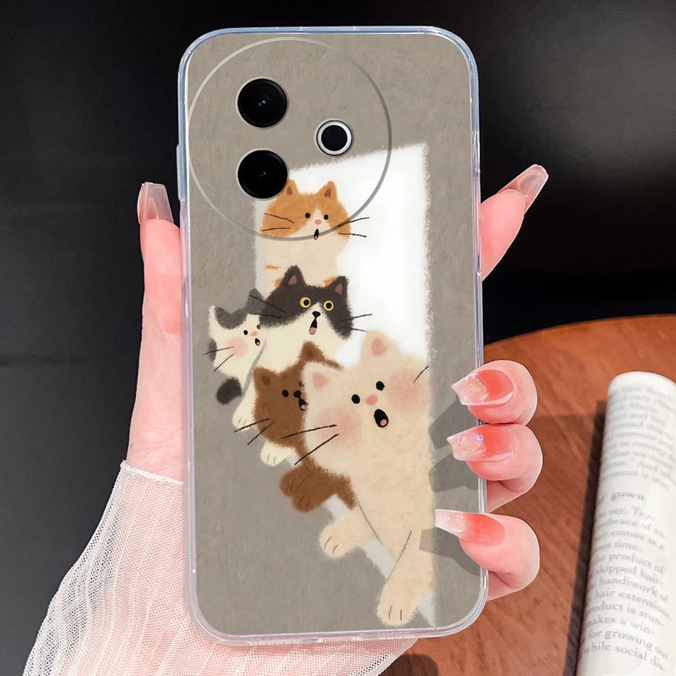 Case For Vivo Y39 Y38 5G Ocean Fish Transparent Phone Back Cover For VivoY 39 Y 38 Soft Slim TPU Silicone Lightweight Protectors