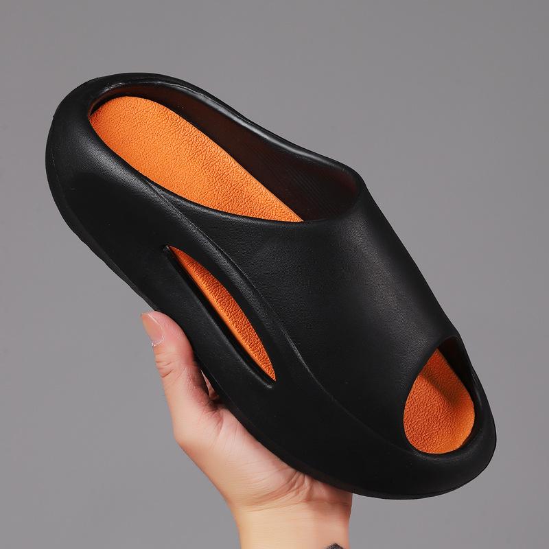 Cross mirror, fashionable and casual one-word drag ultra-light wear-resistant and non-slip outdoor beach couple shoes new X