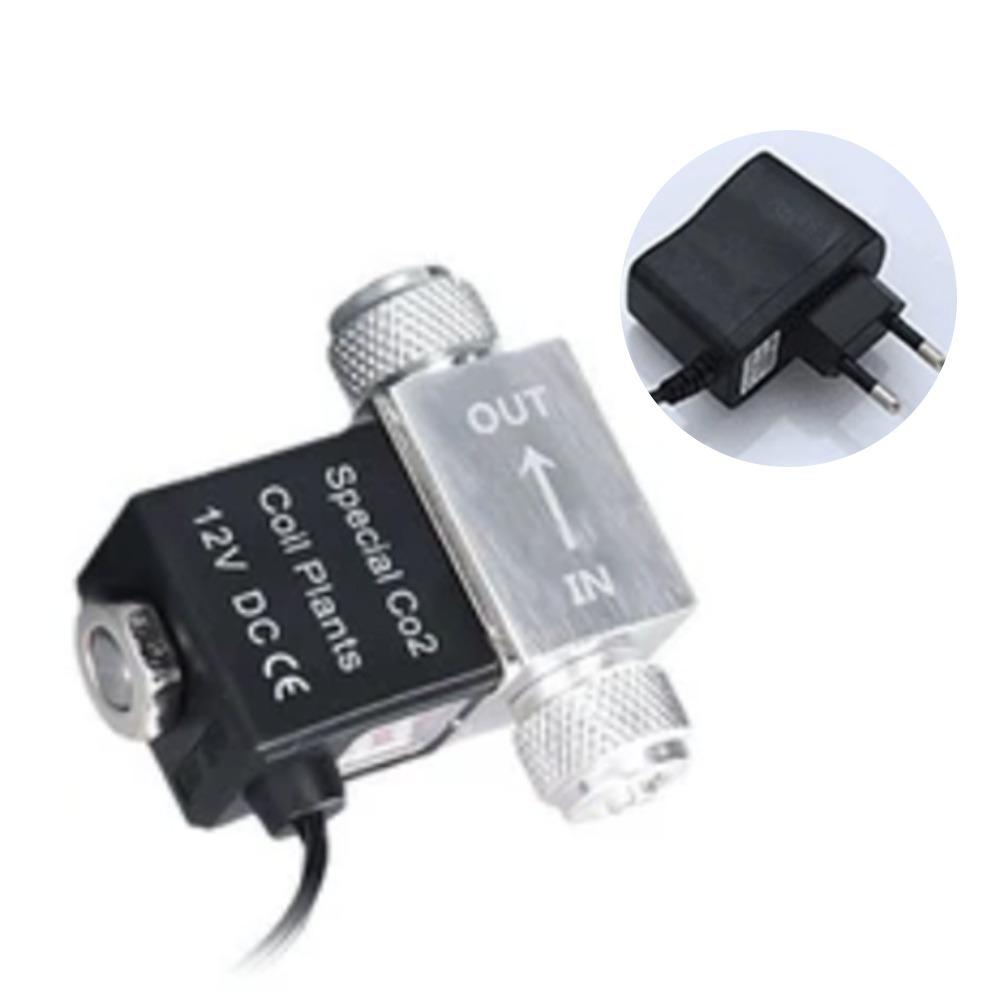Noiseless Aquarium Co2 Solenoid Valve Low Temperature 12V DC CO2 System Regulator Aluminum alloy Aquarium Co2 Regulator