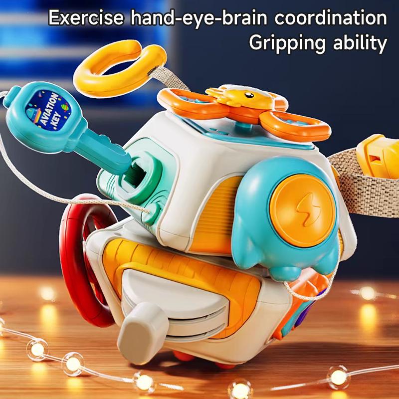 Montessori Sensory Toys Baby Busy Cube Baby Activity Cube Busy Ball Travel Toys Learning Fine Motor Skills Toys Updatedborn Gift