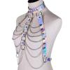 Holographic Chain Harness Women Body Fetish Clothing  Clothing