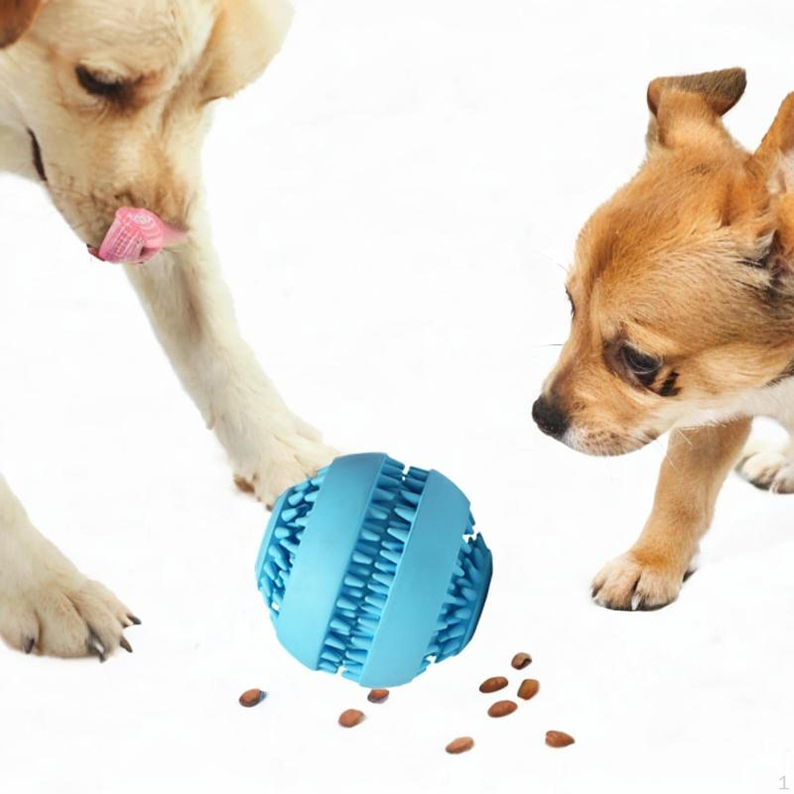 

Игрушечный мяч для кошек и собак IQ, раздача еды для щенков домашних собак, резиновая игрушка для жевания, лакомство blue large