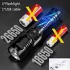 Powerful Laser Flashlight Convoy Torch Light 26650 Battery Lamp With Power Bank Outdoor Lighting Zoom Rechargeable Flashlights
