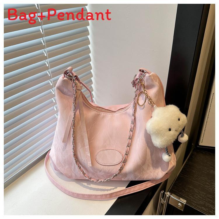 

Street Style Tote Bag With Pu Material For Casual Daily Use рожевий