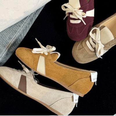 Moda Moda Versátil Zapato de Mujer Primavera Nuevos Zapatos de Ballet Suela Blanda Boca Baja Zapatilla de Mujer Simple Antideslizante Zapato Casual de Mujer