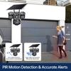 15MP Drei-Objektiv 4G Kamera Solarenergie Außen Wasserdicht PIR Humanoide Erkennung Sicherheits-Videoüberwachung V380 Akkuüberwachung