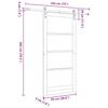 ORKDAL Sliding Door Natural and Black 93 x 202 cm
