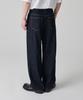 MUSINSA STANDARD Linen-Like Wide Denim Pants [Deep Indigo]
