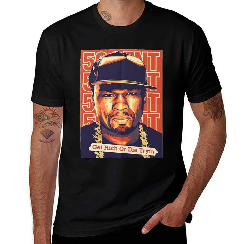New 50 Cent Tshirt Work Wear Short Sleeve Tshirt