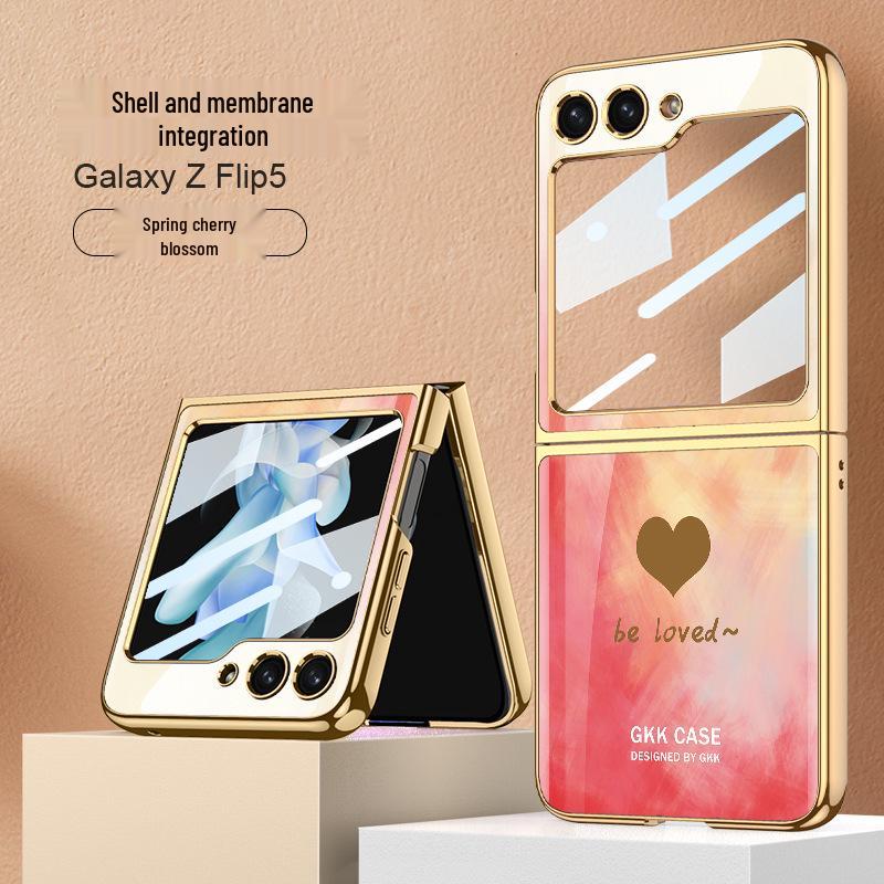 Samsung Z Flip5 Foldable Heart Design Screen Protection Case