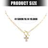Stylish Religious Crucifix Pendant Necklace Alloy Collarbone Chain Perfect For Everyday Use And Special Occasions