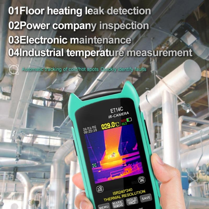 Infrareds Thermal Camera 240x240 Resolution Thermal Imager 25Hz Refreshing Rate for Instantly Temperature Data